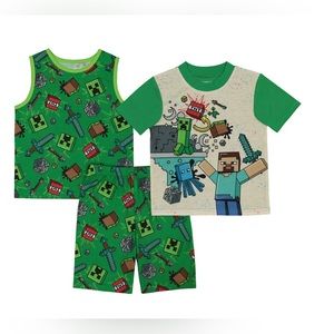 Minecraft Boy’s 3 piece pajama set| Size: 6